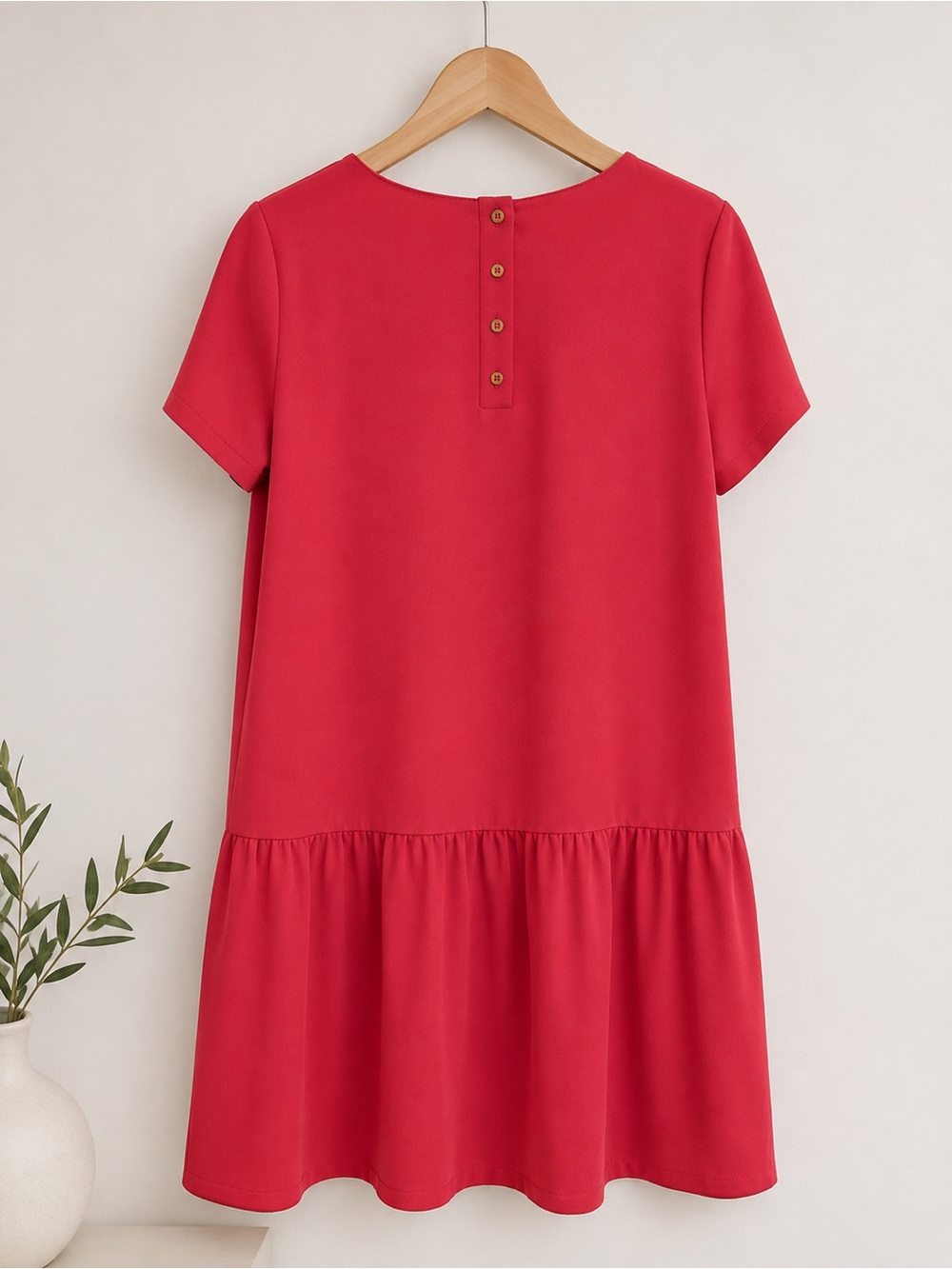 Cynthia Rowley Coral Pink Shift Dress Size 10 Drop Waist Pockets Short Sleeve - Picture 3 of 6